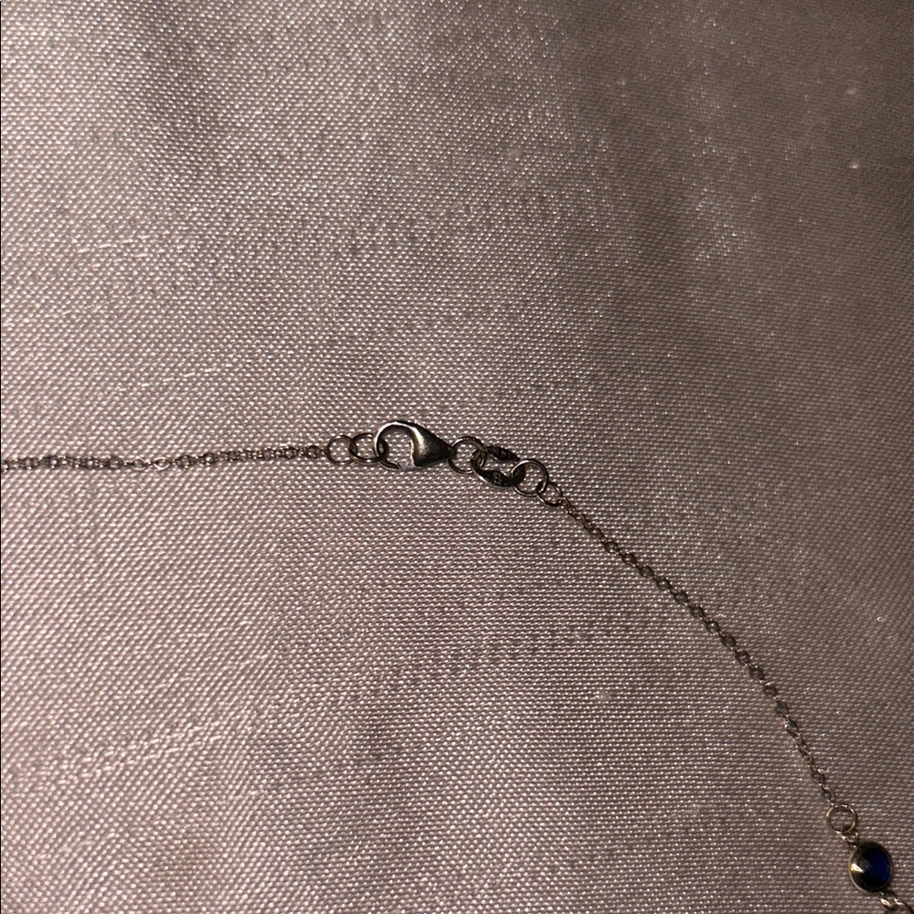 Haverhill 18k White Gold Necklace with Sapphires 🤍 - Picture 6 of 13